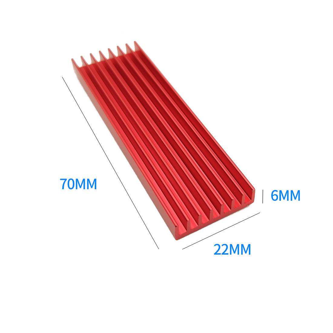 Nhôm Làm Mát Tản Nhiệt Nhiệt Miếng Tản Nhiệt Tản Nhiệt Độ Dày 3Mm 6Mm Cho M.2 NGFF SATA PCI-E NVME m2 SSD Tản Nhiệt