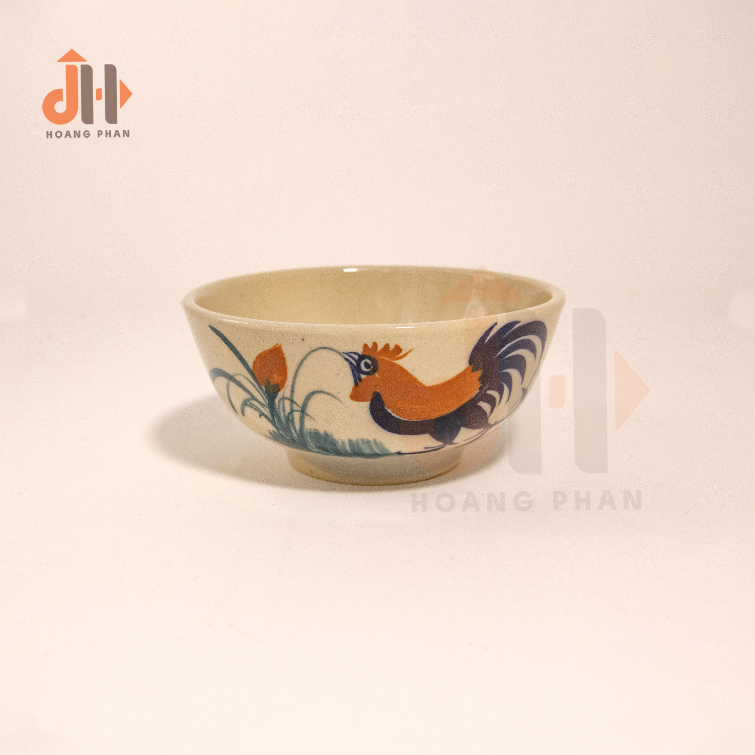 [Bữa cơm Thuần Việt] Bộ 2 bát gốm dùng món khô họa tiết gà trống Nam Bộ