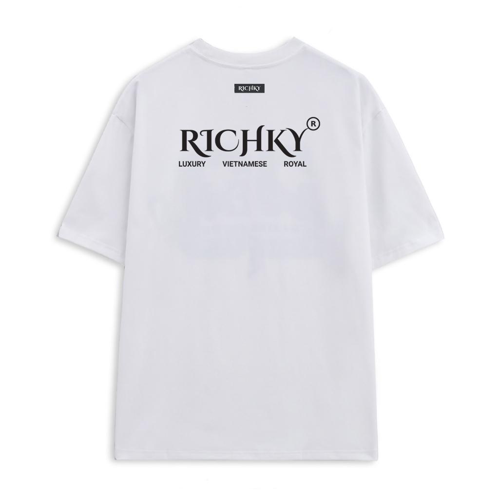 [Mã INBAU300 giảm 10% đơn 250K] Áo Thun Local Brand Unisex Richky Premium Tee Vietnamese Royal - RKP06 - Trắng