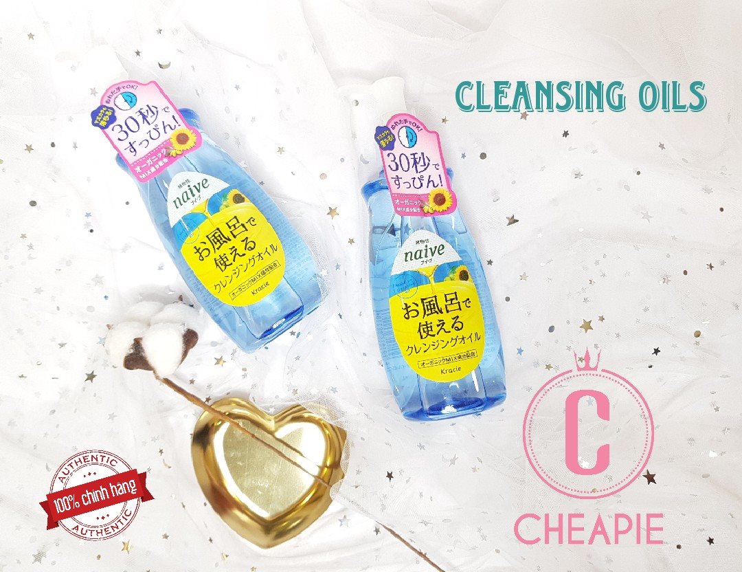 Dầu Tẩy Trang Chiết Xuất Quả Olive Kracie Naive Make Up Cleansing Oil 250mL (Bị Trầy Vỏ)