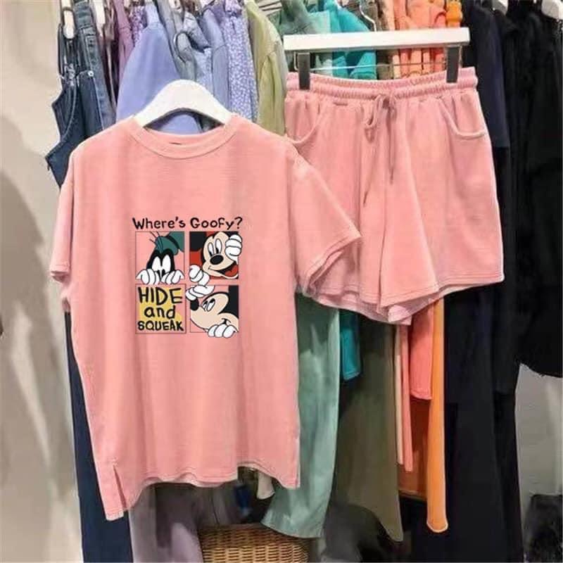 BỘ ĐÙI COTTON MICKEY 5 MÀU CHO NỮ