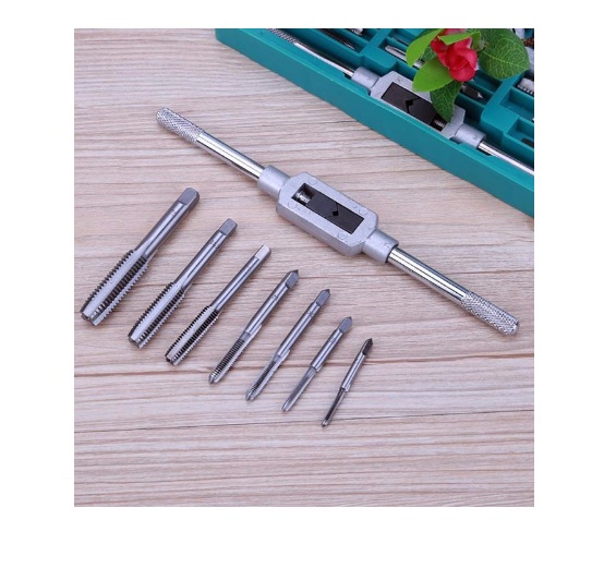 Bộ 7 mũi taro + Tay quay taro M3 - M12 dài 190mm