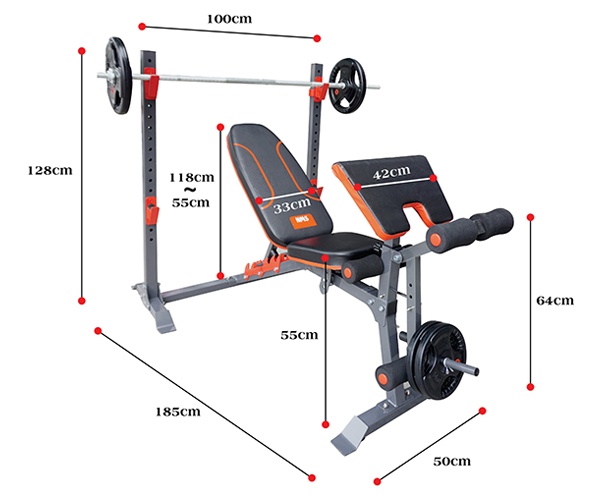 Ghế tập tạ đa năng NMS-7301, Ghế tập Gym tại nhà