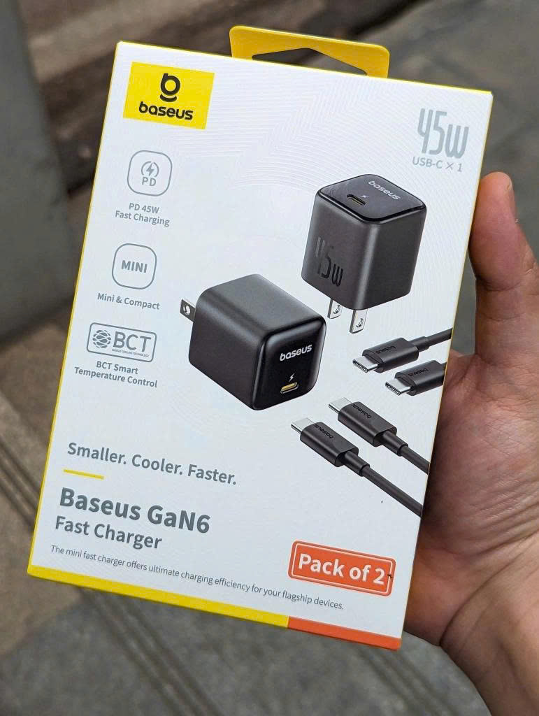Bộ Sạc GaN6 45W – Củ Sạc Siêu Nhanh USB-C, Công Nghệ GaN6, Tản Nhiệt Graphene dành cho Iphone/SamSung các dòng cao cấp. Hàng Nhập Khẩu