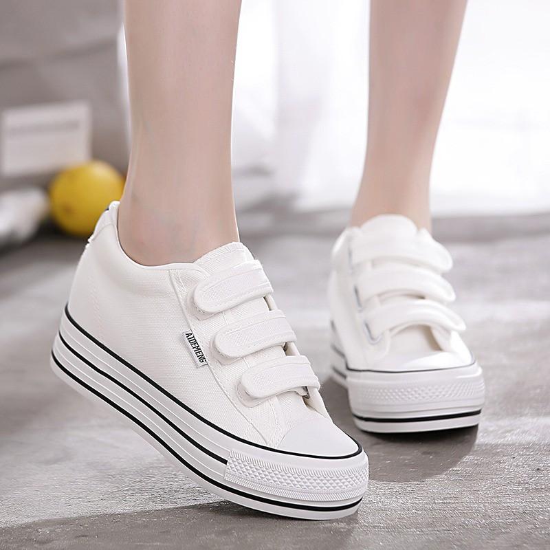 Giày bata nữ học sinh quai dán độn đế siêu xinh MBS167 - Mery Shoes