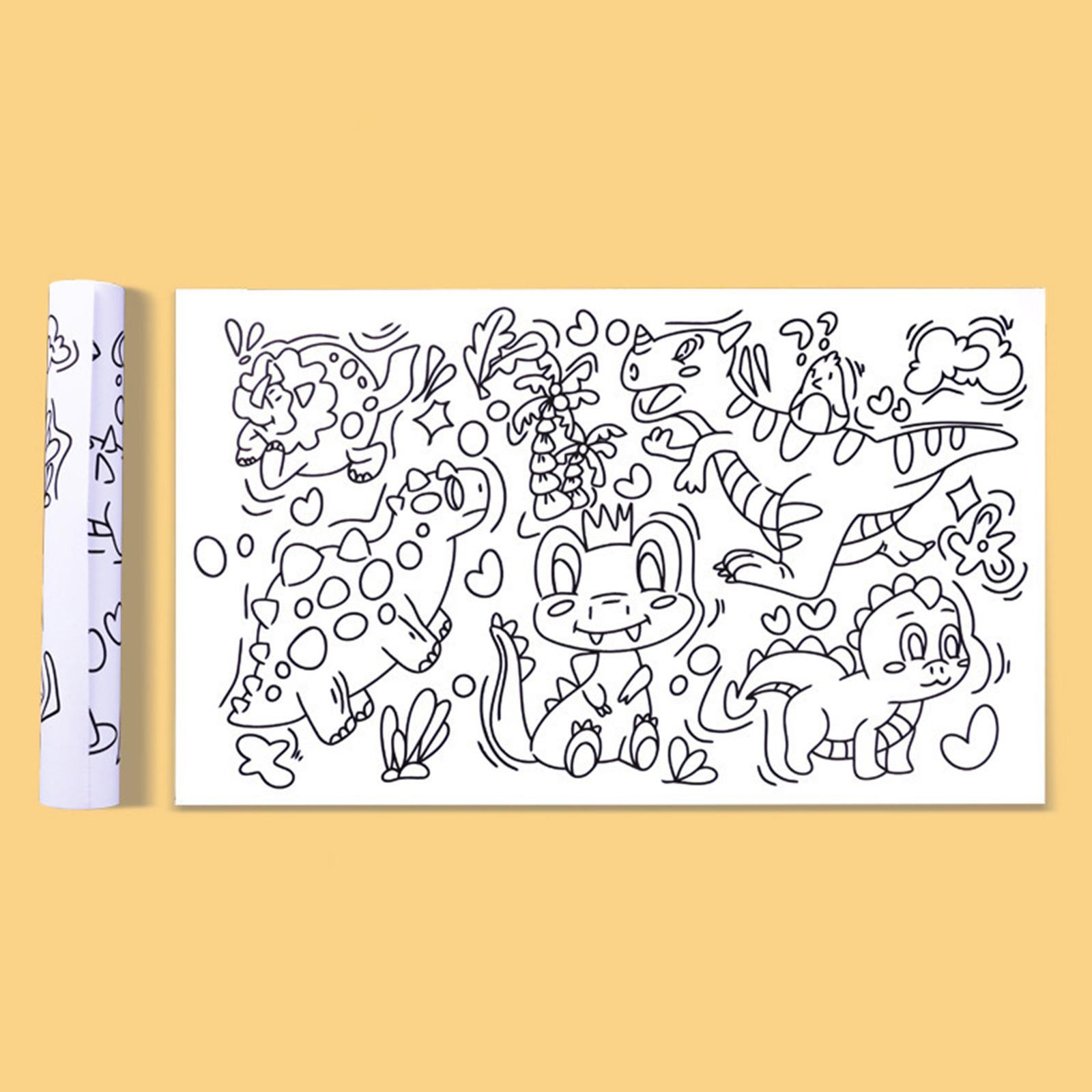 Children Coloring Paper Roll DIY Coloring Drawing Paper Coloring Poster Art Supplies
