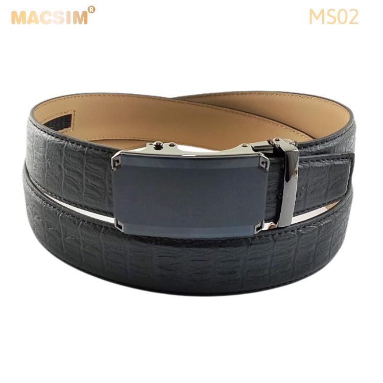 Thắt lưng nam -Dây nịt nam da thật cao cấp nhãn hiệu Macsim MS02