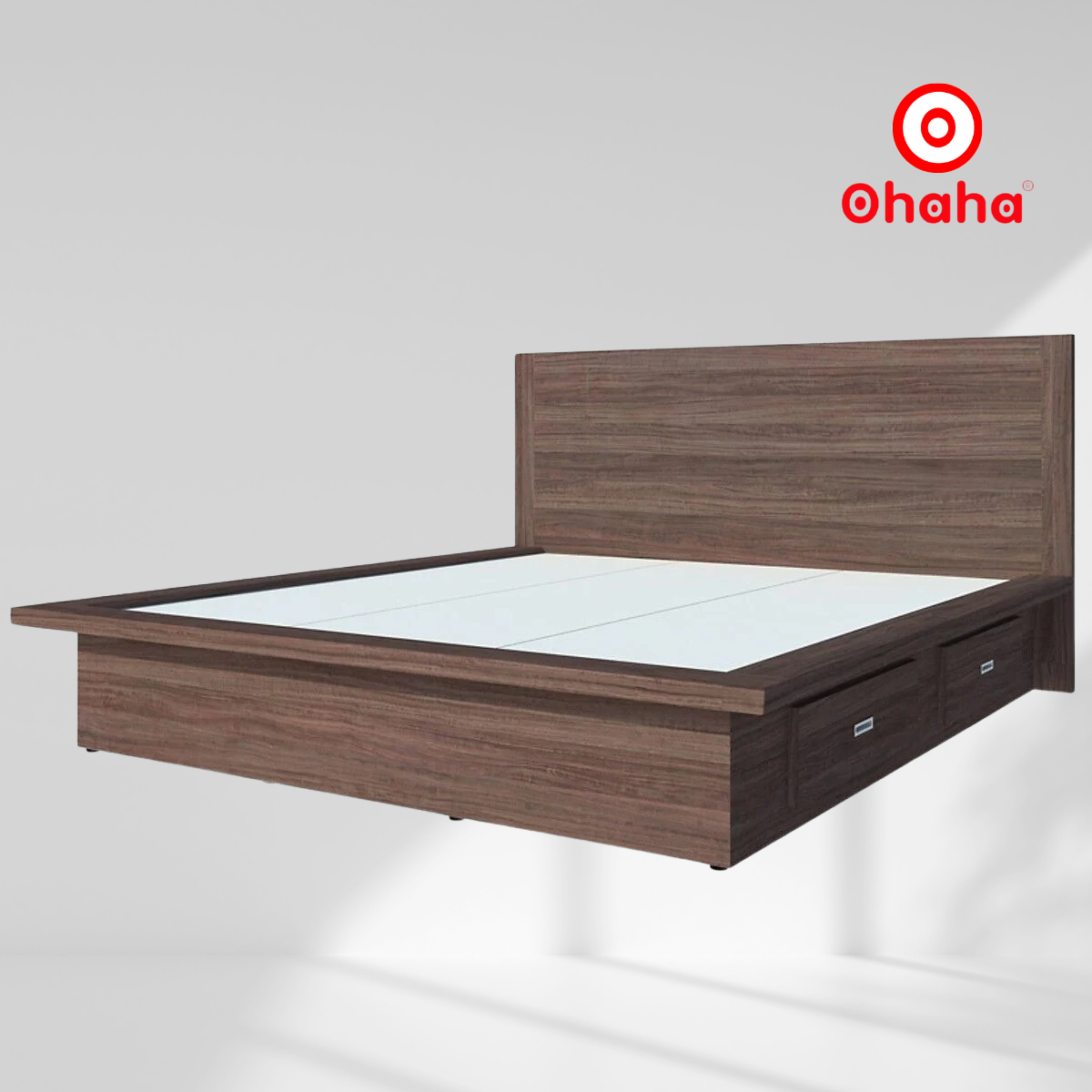 [Miễn phí vận chuyển &amp; lắp đặt] Giường ngủ cao cấp gỗ công nghiệp thiết kế hiện đại có hộc kéo Ohaha - GC001