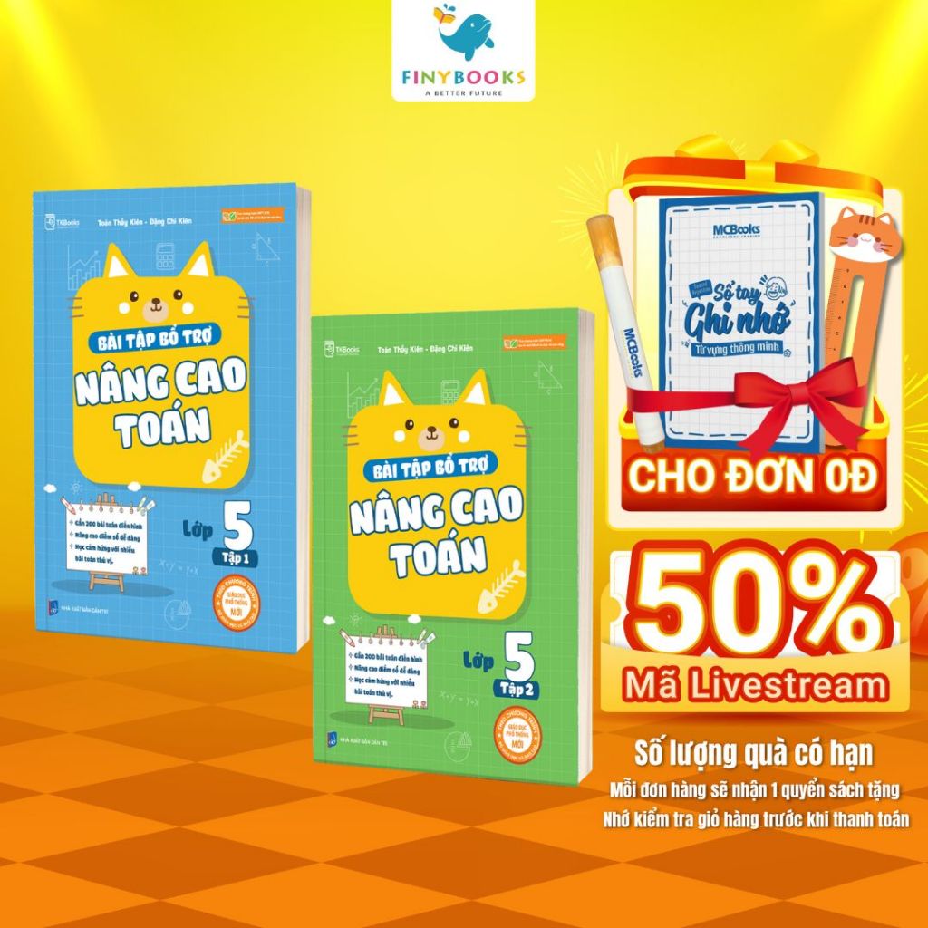 Sách - Combo Bài tập Bổ Trợ Nâng Cao Tiếng Việt Lớp 5 (Tập 1 + Tập 2) - TKBooks