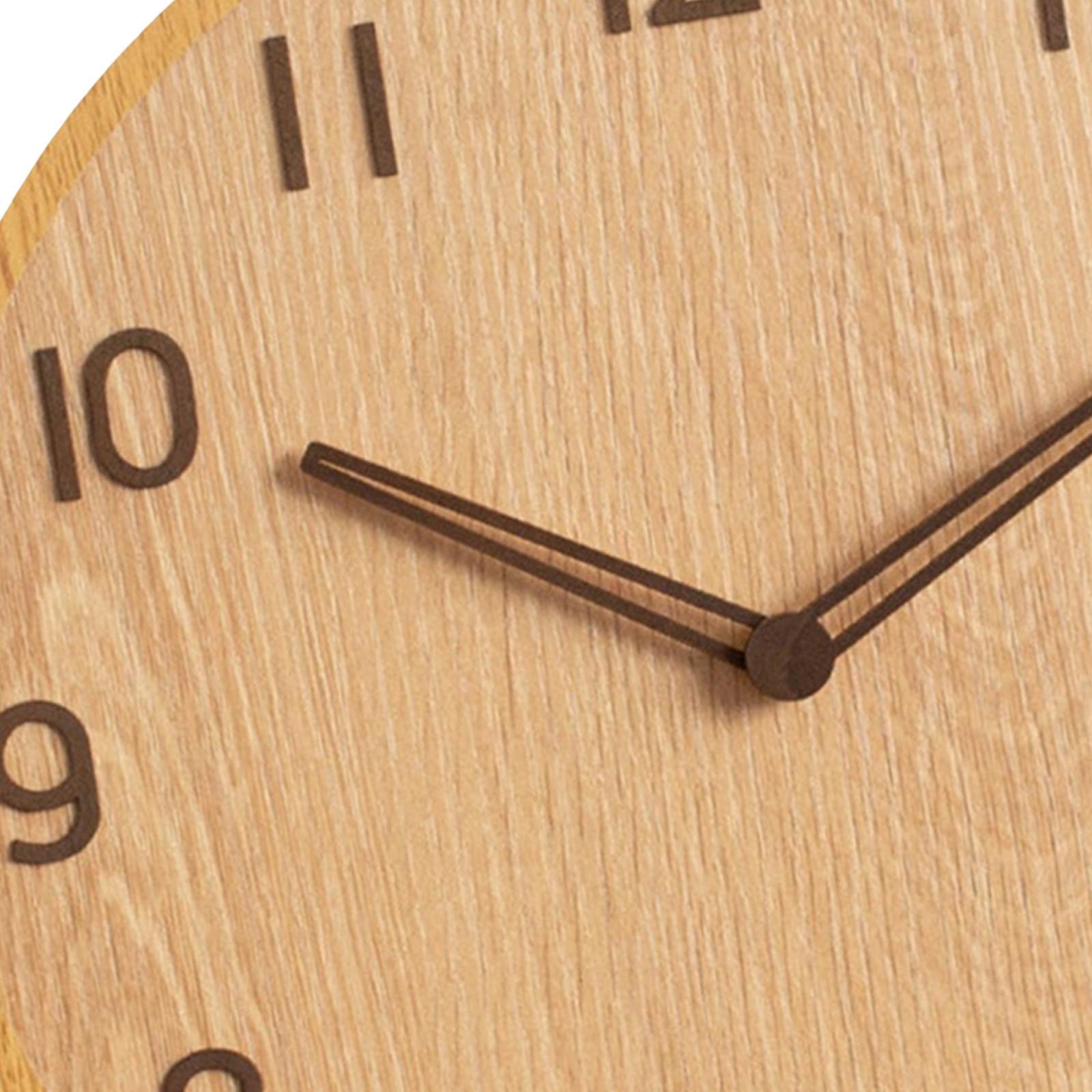 30cm Wooden Wall Clock modern Silent Large Bedroom Home School
