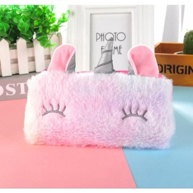 BÓP VIẾT HÌNH UNICORN CHẤT LÔNG MỀM MÀU GALAXY