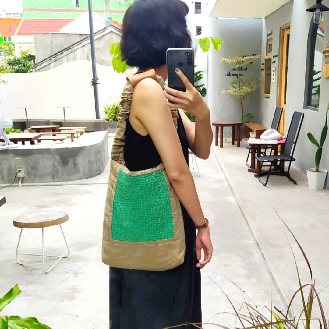 Túi Tote, Túi vải có khóa thiết kế riêng Nhà Mị Stitch ZEN Bag