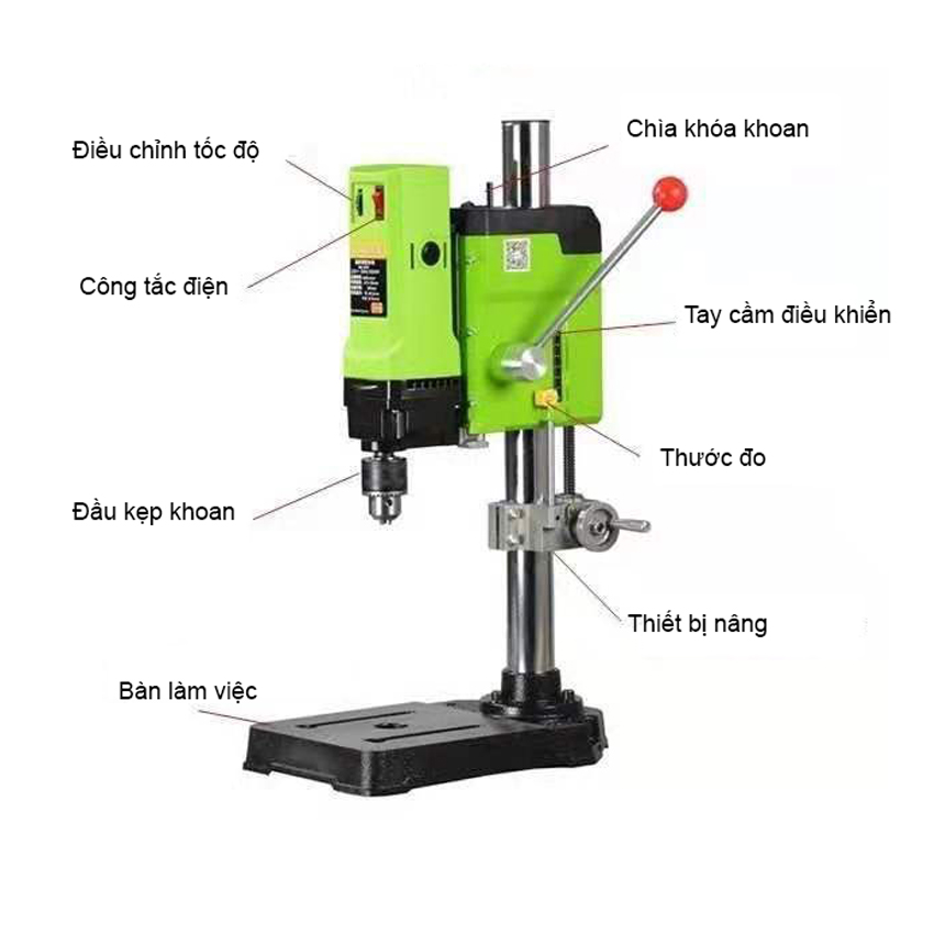 Máy khoan bàn công suất lớn MINI 880W-1050W BG-5157 - Chính xác tuyệt đối
