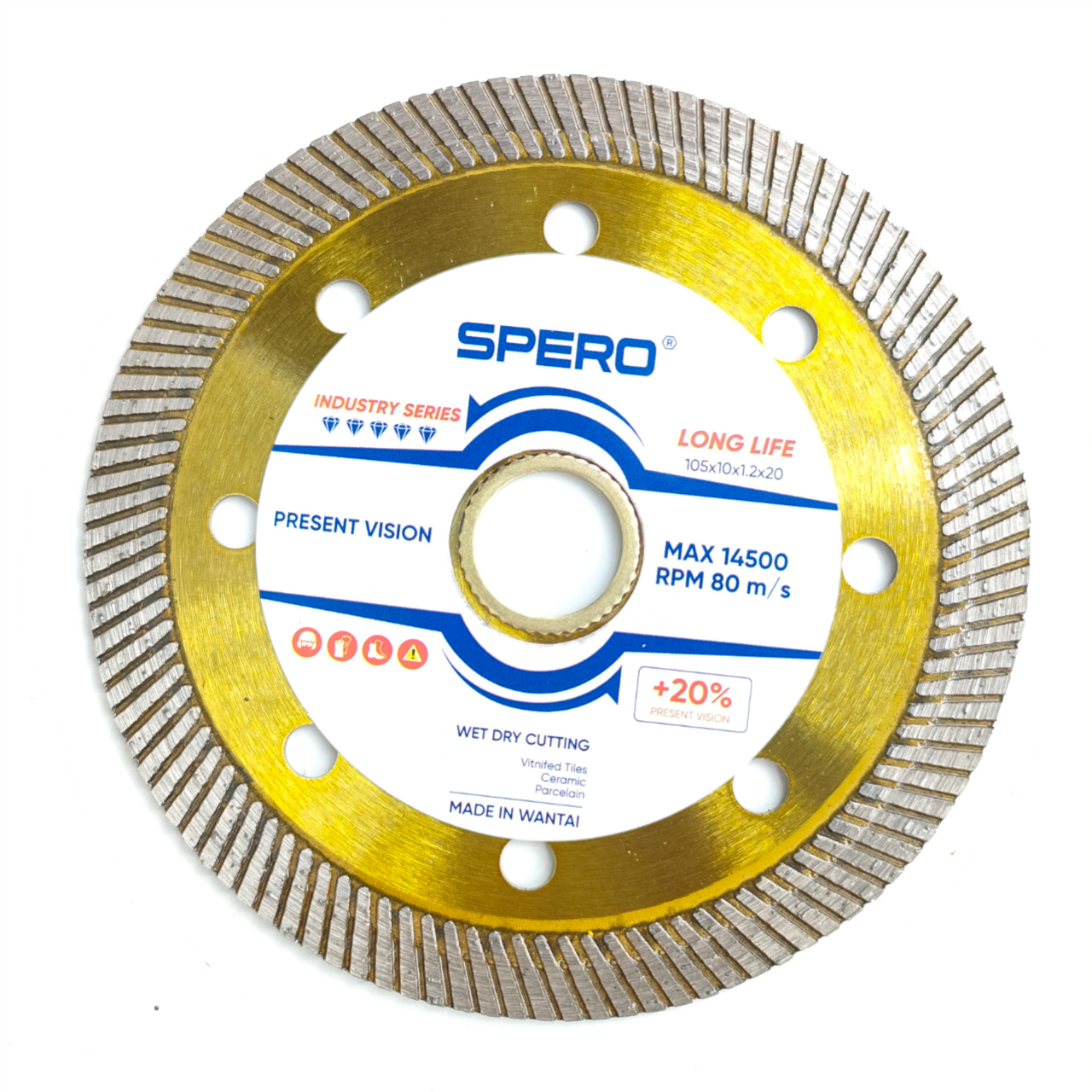 Đá Cắt Gạch 1 tất 105mm Spero Loại Tốt Lưỡi Bền loại cao cấp