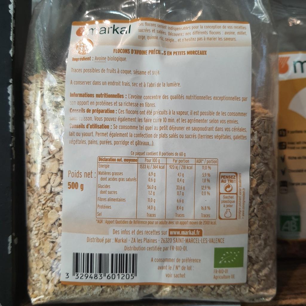 Yến mạch cán mỏng hữu cơ Markal 500g-pháp