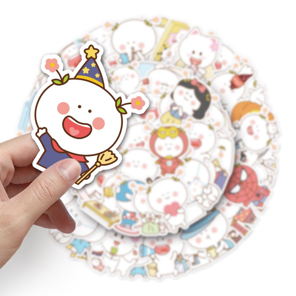Sticker CHIBI NHỊ HOA 2 hoạt hình cute trang trí mũ bảo hiểm,guitar,ukulele,điện thoại,sổ tay,laptop-mẫu S123
