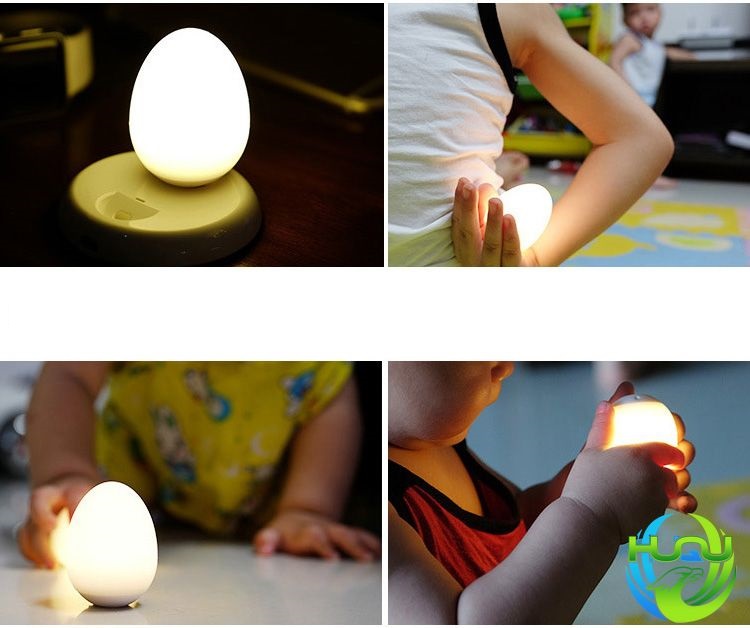 Đèn Ngủ Hình Quả Trứng Huqu Cảm Ứng Chạm Tiện Lợi-Tiết Kiệm Điện Năng -Hàng Chính Hãng