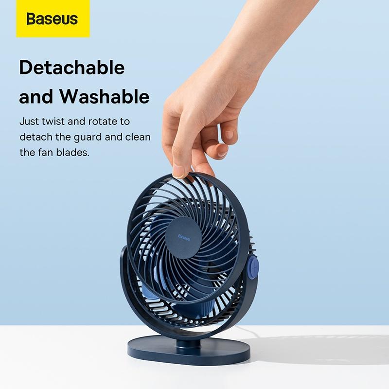 Quạt Sạc Để Bàn Di Động Baseus Serenity Desktop Fan 2000 mAh (Hàng chính hãng)