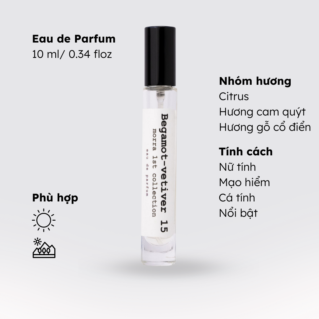 Nước hoa nữ tính cuốn hút, cá tính, nổi bật No.92 (Begamot Vetiver) Morra - dạng xịt