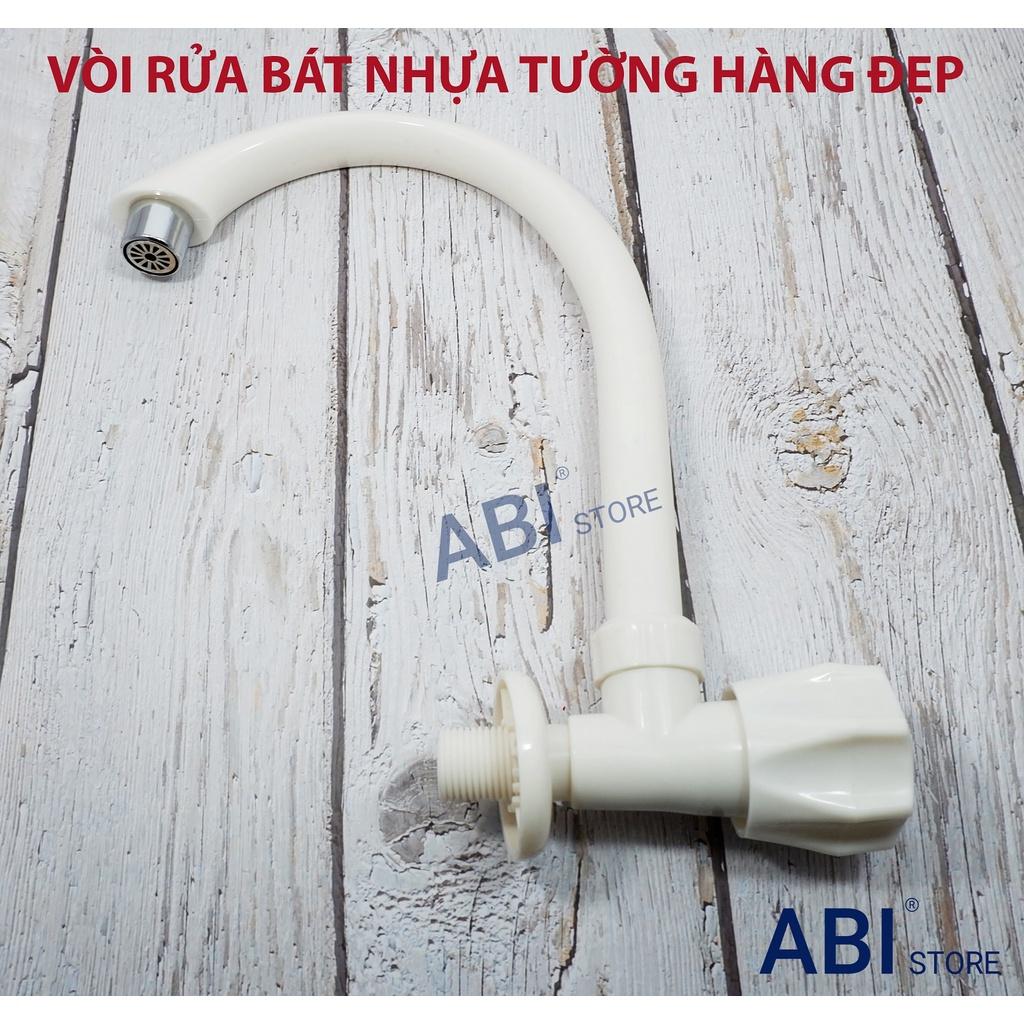 Vòi Rửa Chén Bát Cắm Chậu, Vòi Bếp Cắm Tường Nhựa Giá Rẻ