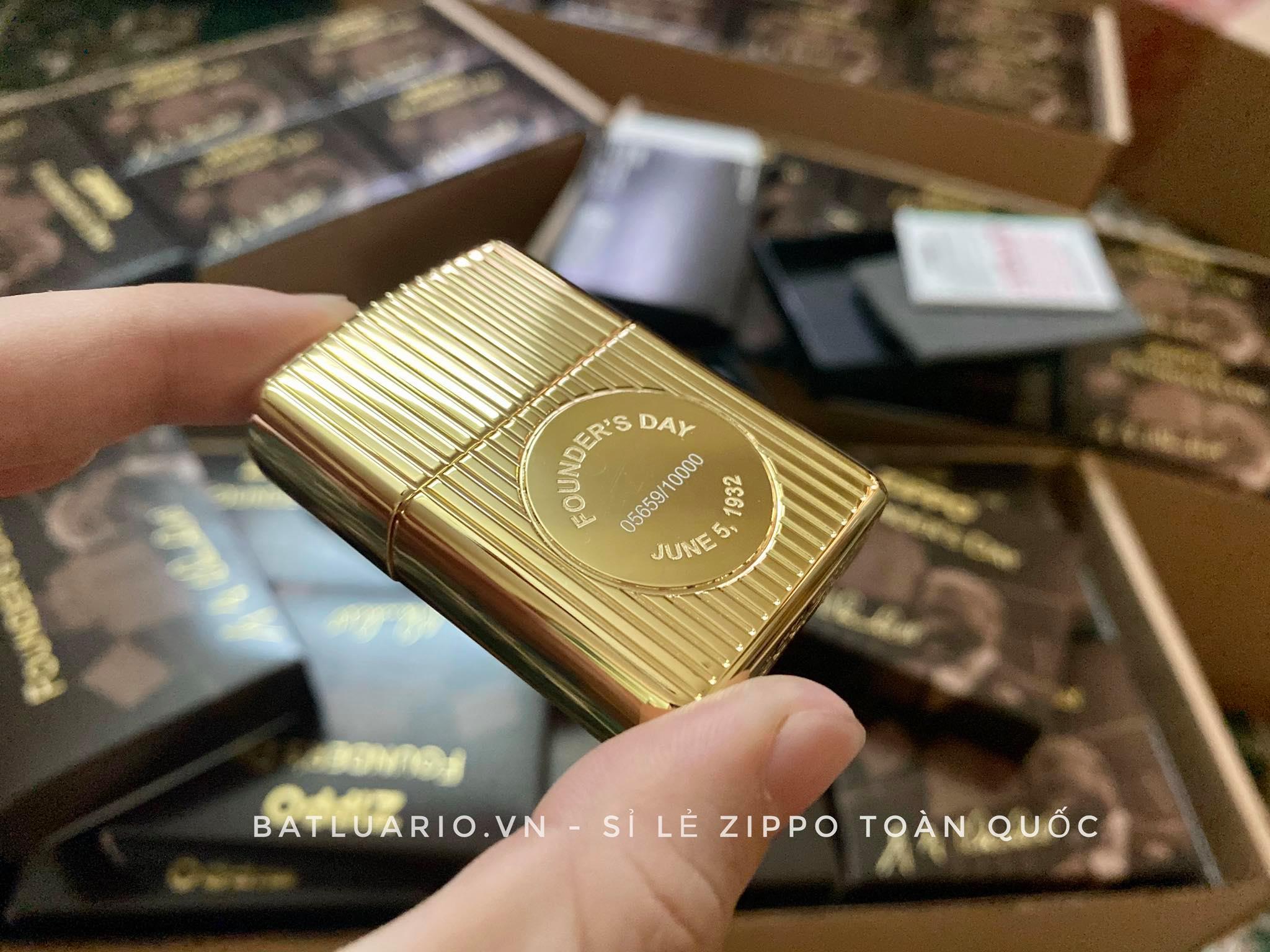 Bật Lửa Zippo 49631 – Zippo Founder’s Day 2021 Gold Plated Edition