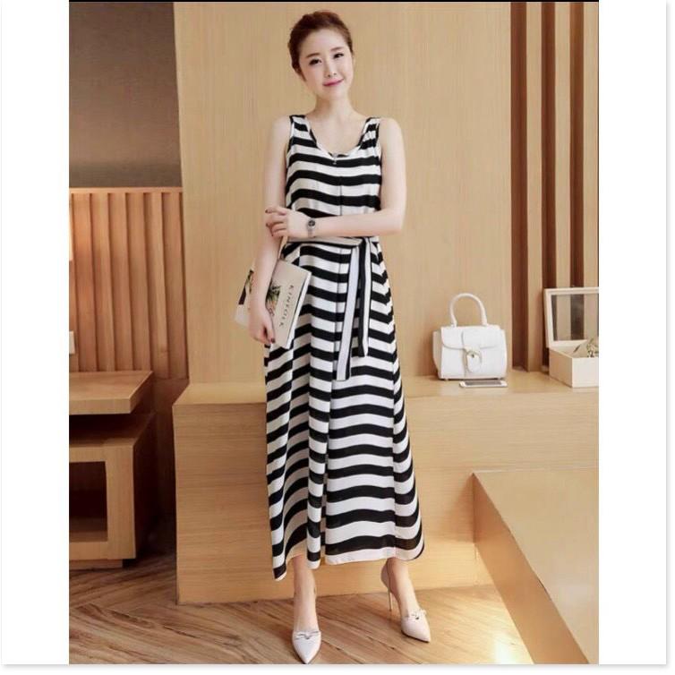 ĐẦM POLI SỌC NGANG DÁNG SUÔNG THÍCH HỢP ĐI DẠO,ĐI CHƠI,ĐI BIỂN... KHÁNH AN STORE