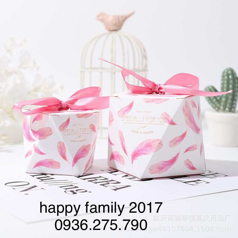 Set 20 / 50 hộp quà cưới kèm dây ruy băng