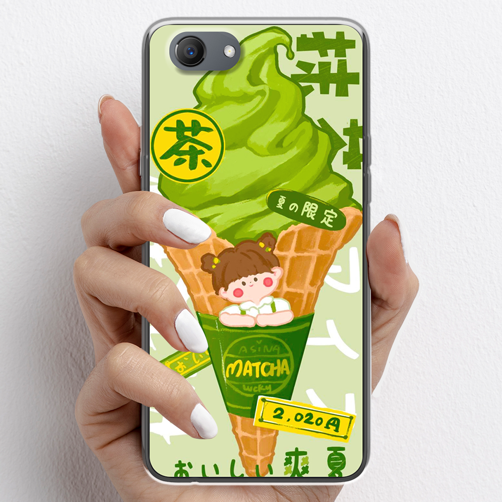 Ốp lưng cho Oppo F7, Oppo F7 Youth nhựa TPU mẫu Kem trà xanh