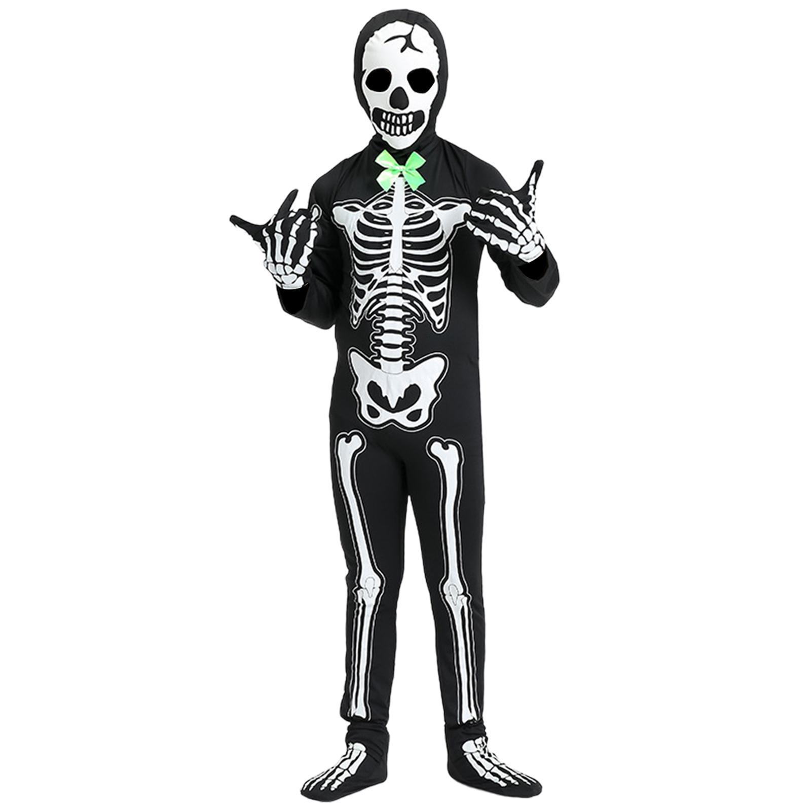 Kids Halloween Skeleton Costume Cosplay Child for Fancy Dress Party Carnival