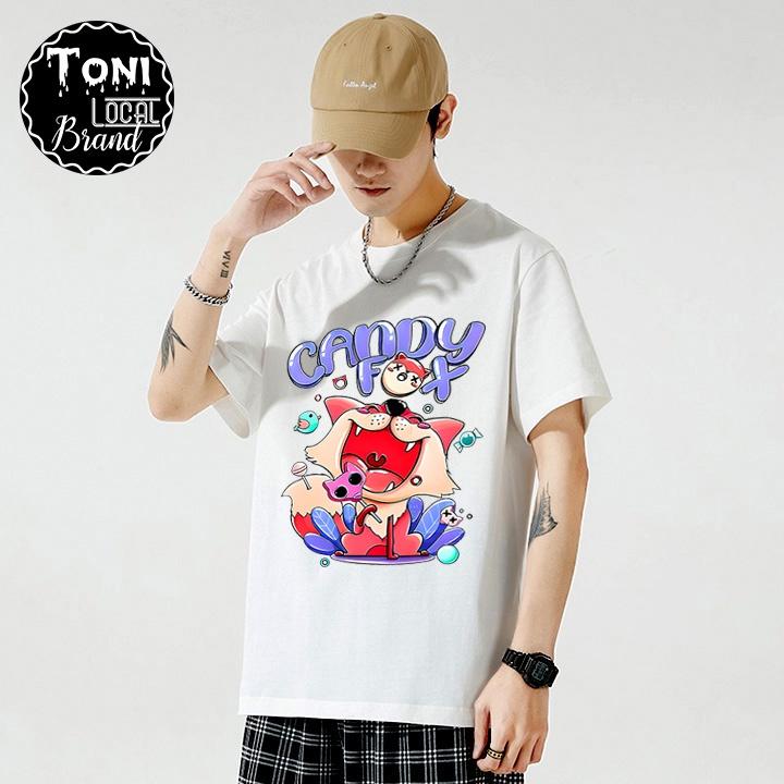 ÁO THUN Tay Lỡ CANDY Local Brand Unisex Cotton 100 Form Rộng Nam Nữ