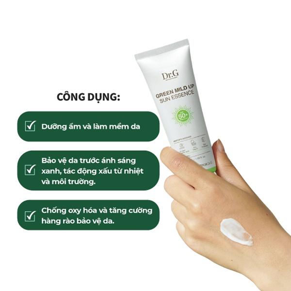 Dr.G kem chống nắng bảo vệ da Green Mild Up Sun Essence SPF50+ PA++++