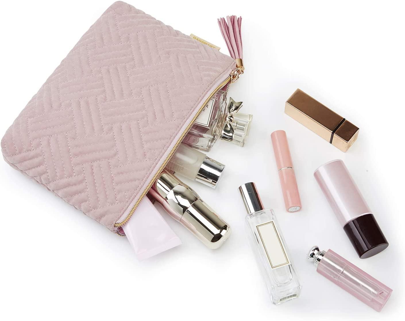 Túi mỹ phẩm dành cho phụ nữ 2 miếng túi trang điểm di động Túi tổ chức đa chức năng Túi du lịch mini cho bàn chải trang điểm, đóng gói son