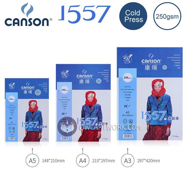 Giấy Vẽ A5 Canson  1557 (250gr)