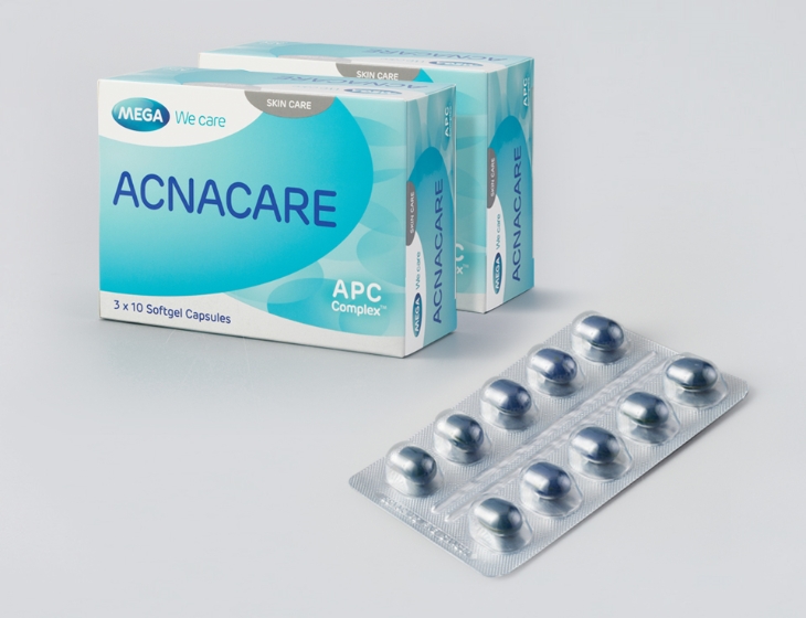 ACNACARE CAPSULES (Hộp/3 vỉ x 10 viên) - Viên Uống Cải Thiện Bã Nhờn Trên Da, Cải Thiện Mụn Trứng Cá