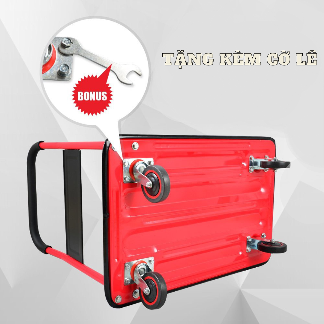 Xe đẩy hàng HLVINA H150 bánh cao cấp êm ái ít ồn