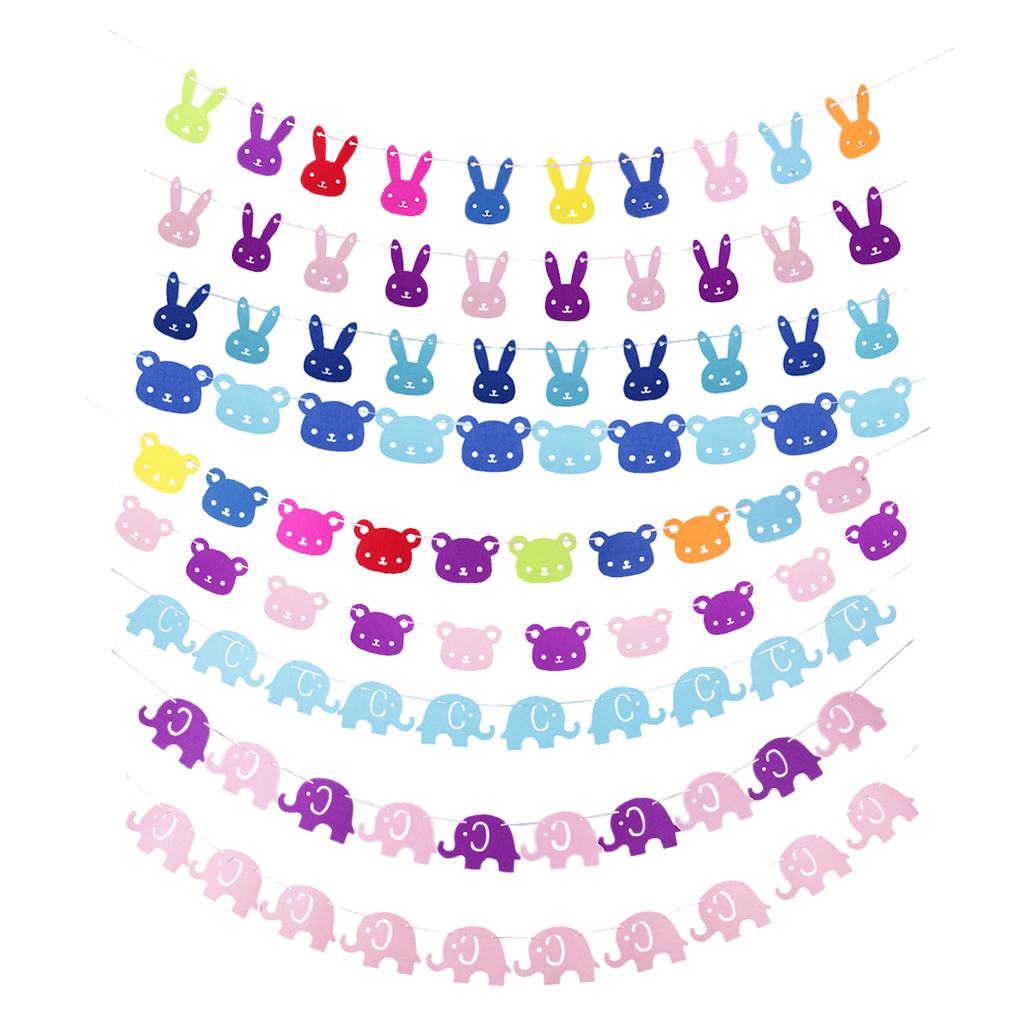10 Pieces Kids Baby Shower Girl Boy Bunting Garland Hanging Banner Flags CHRISTENING PARTY