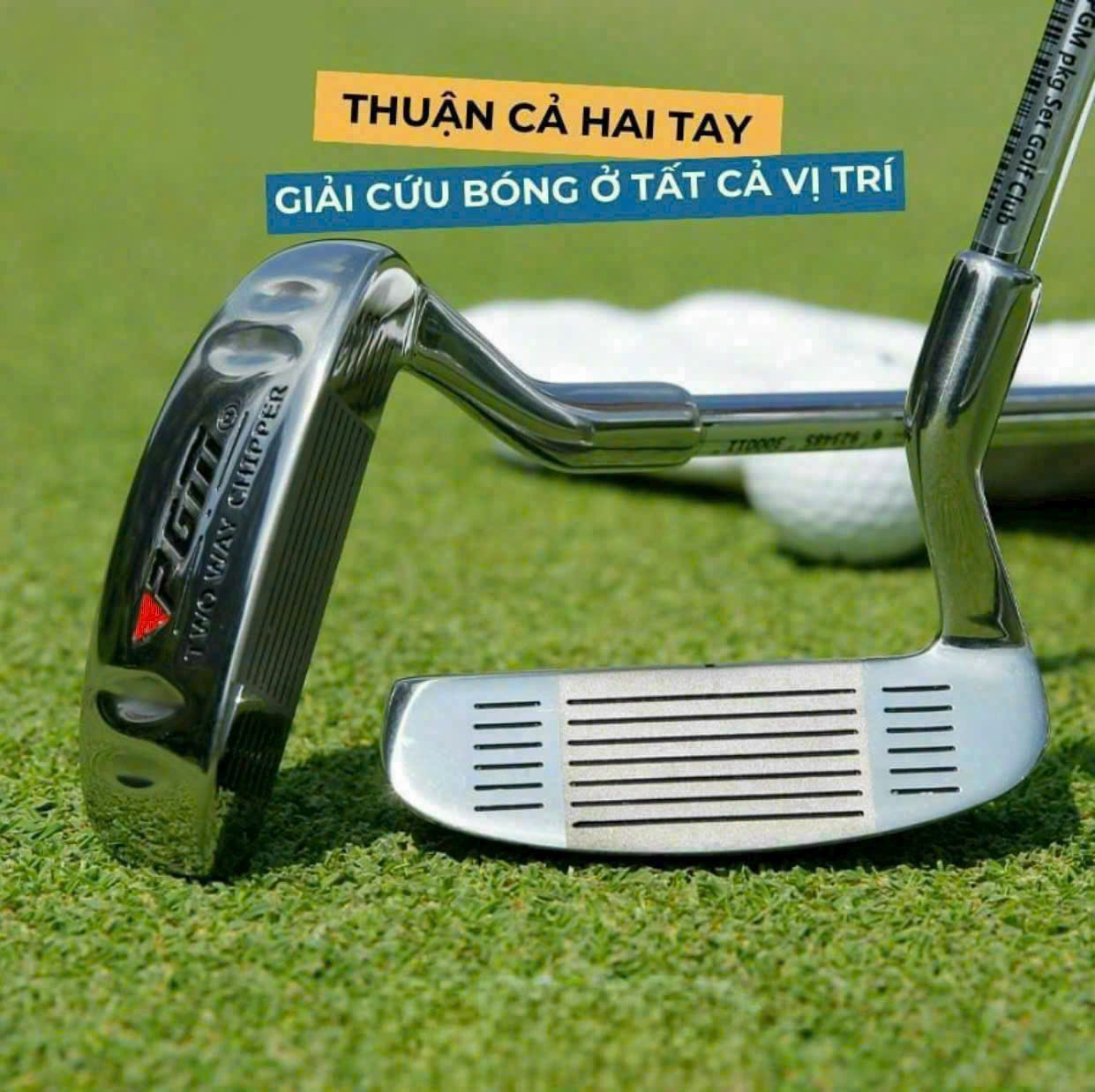 Gậy đánh golf Chip PGM hai mặt cán thép chắc chắn chống trơn trượt dành cho cả 2 tay