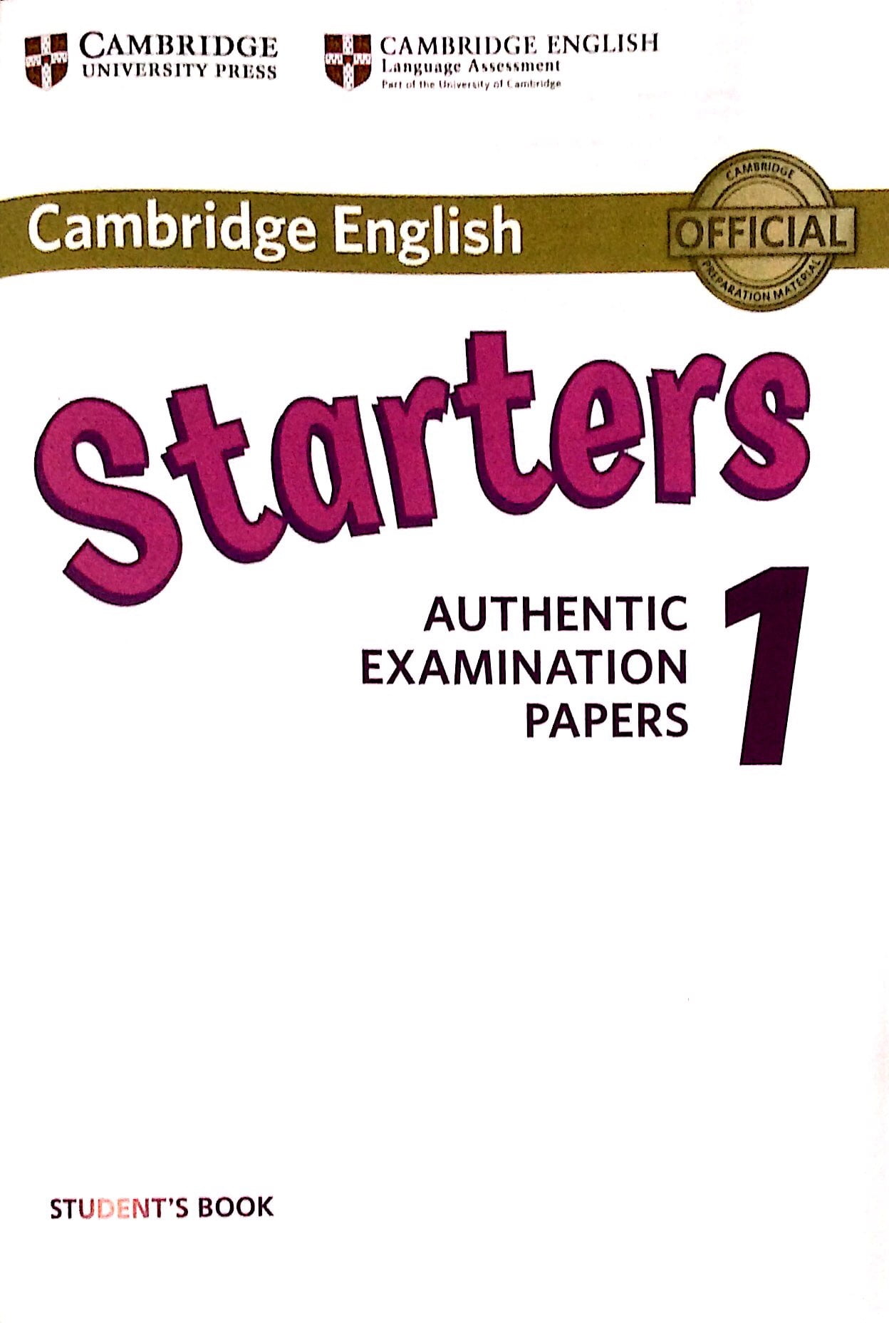 Cambridge English Starters 1 for Revised Exam from 2018 Student's Book