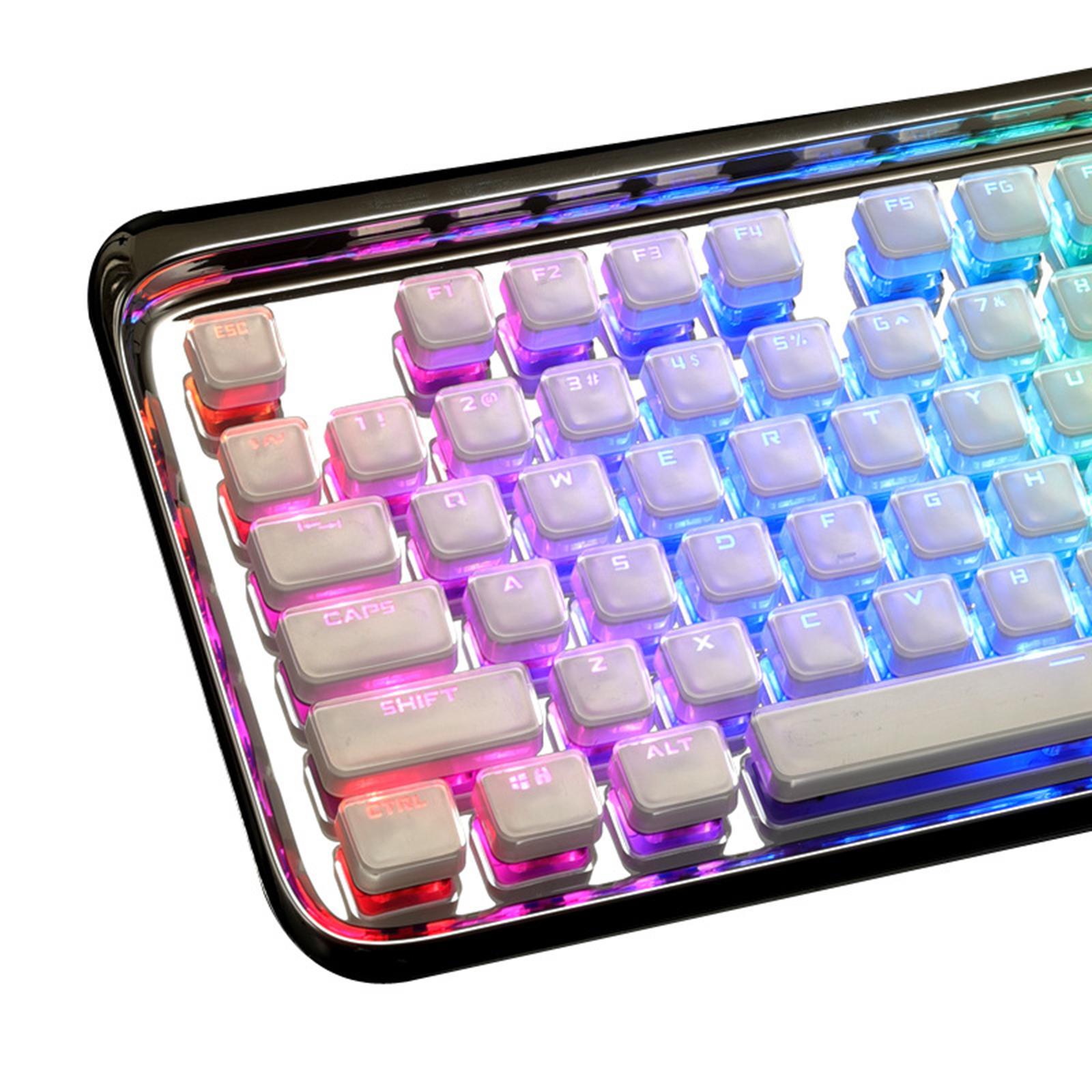 Pudding Keycaps for Mechanical Keyboards Full 108 Key Set white