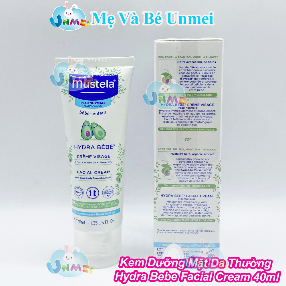 Hình ảnh Kem Dưỡng Da Mặt Cho Trẻ Sơ Sinh Và Em Bé Da Thường Mustela (40ml)