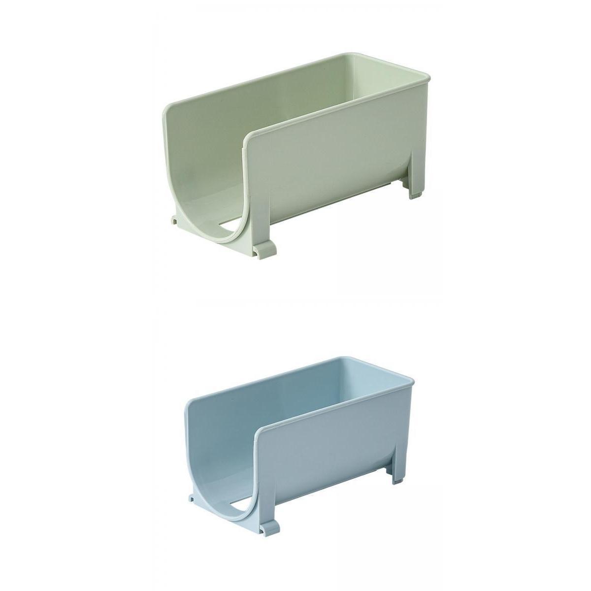 2x Stackable Wine Rack Display for Refrigerator Counter Top Blue Green