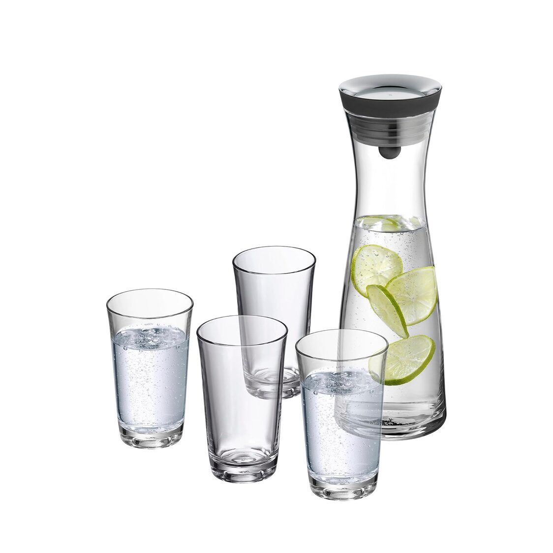 Bộ Bình Nước Thủy Tinh 1L Và 4 Cốc Thủy Tinh 250ml WMF Decanter Cao Cấp, Nhập Khẩu Chính Hãng 0617709992