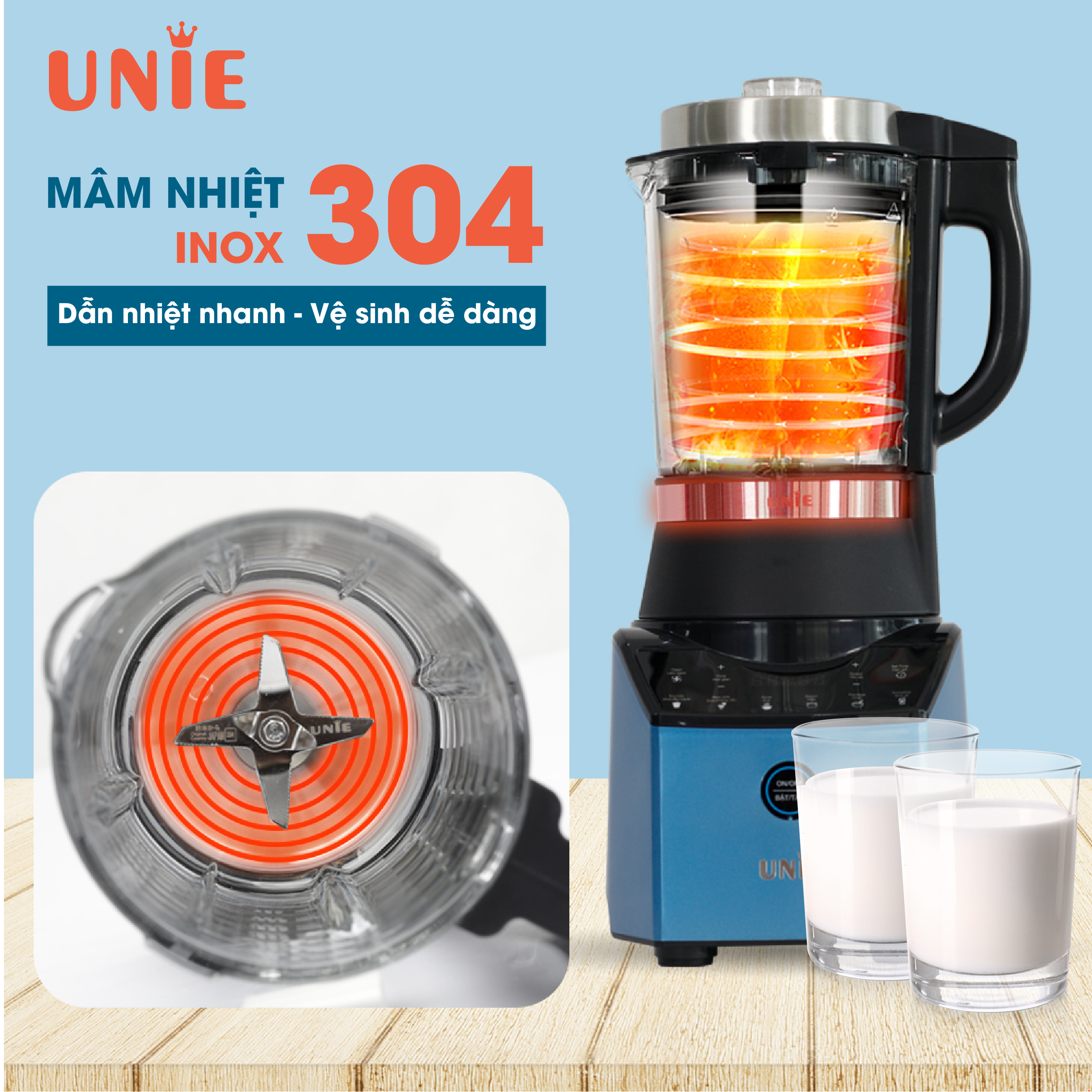 Máy nấu sữa hạt Unie V3 - Hàng chính hãng