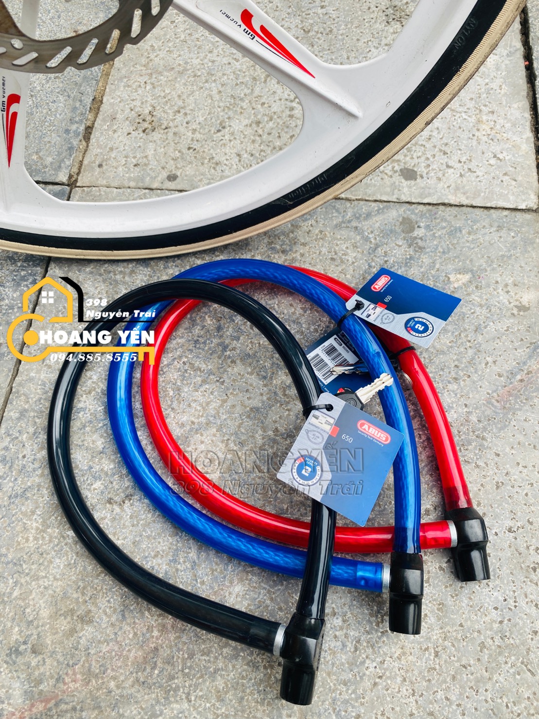 Khóa dây xe đạp ABUS 650/55, khóa xe đạp, khóa dây cửa cổng
