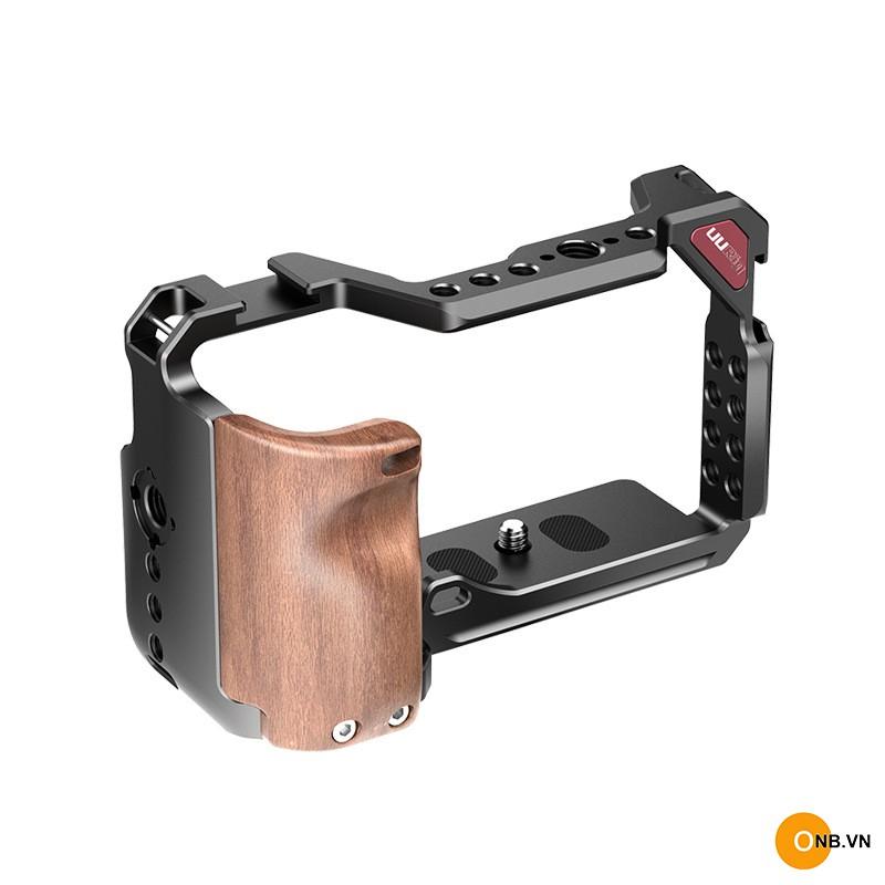 Uurig Cage Khung máy ảnh Sony A6300 A6400 kèm báng gỗ 2021