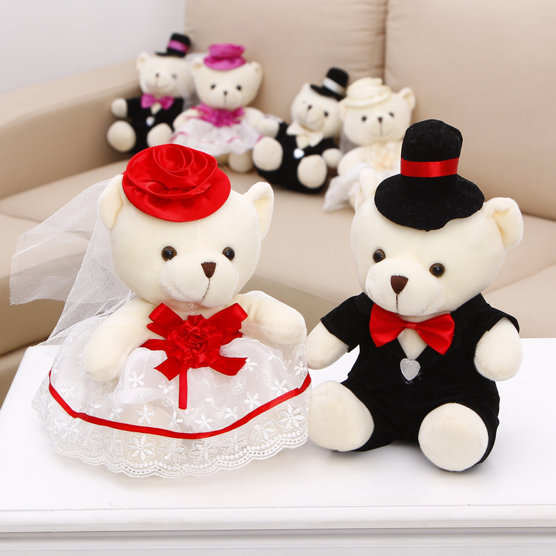 Gấu Bông Cặp Cô Dâu Chú Rể Hàng Xịn Form Chuẩn (15cm---&gt;40cm) Quà Tặng Tình Yêu, Đám Cưới Ý Nghĩa
