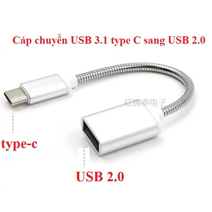 Cáp OTG USB Type C sang USB 2.0