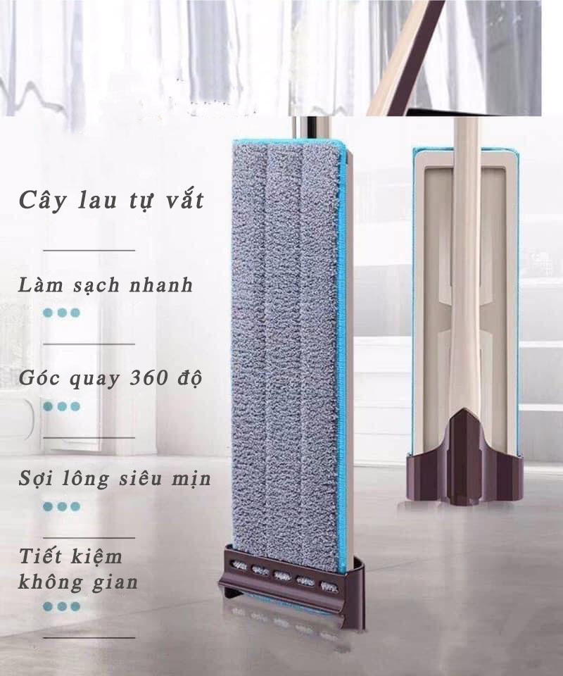 Cây lau nhà thông minh Spin Mop xoay 360 độ