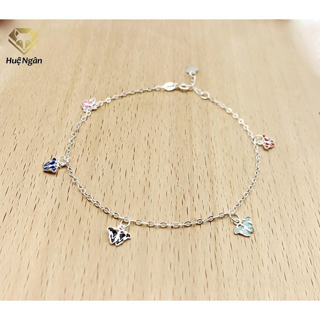 Lắc chân bạc Ý 925 Huệ Ngân- BUTTERFLY JL004