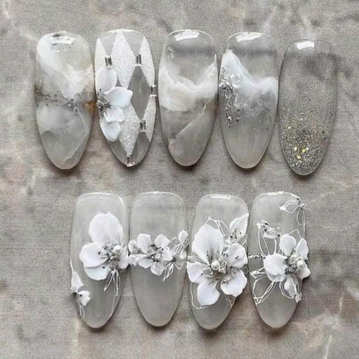 Gel Nặn Hoa Khô Màu Trắng CARVED 5ml Siêu Dẻo, Gel Nặn Thú, Hoa Nổi, Gel Nặn Trắng Không Dính Tay NQ Nail Đắp Hoa Tạo Hình Làm Nail Chuyên Nghiệp